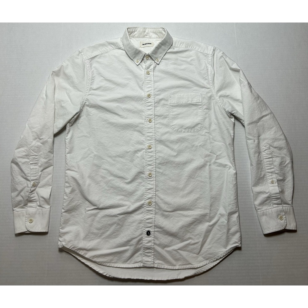 Taylor Stitch The Jack Button Down Shirt Men's 42 White Oxford Organic Cotton